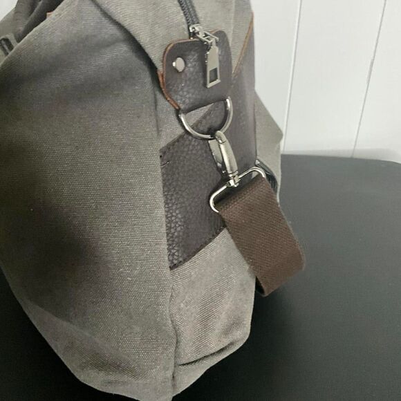 Vintage Classic Fashion Women's Gray Leather Strap Hobo Shoulder Bag Purse - Picture 11 of 16